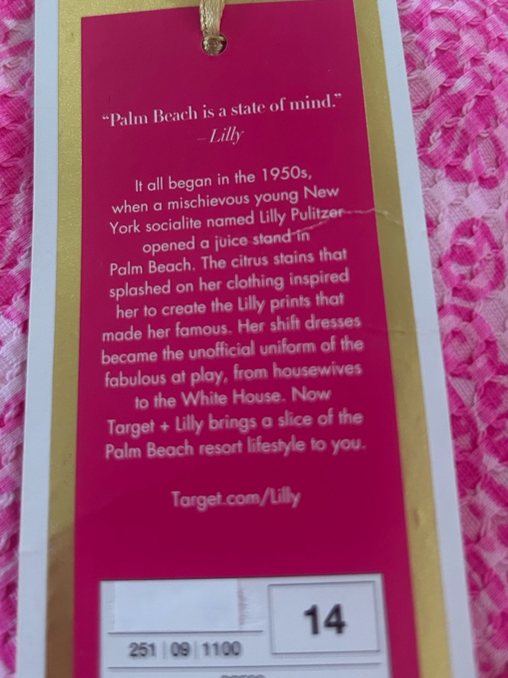 Lilly Pulitzer for Target My Fans Pink Floral Shift Dress Size 14 NWT - Picture 8 of 12